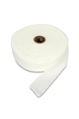Lemovka velurová, počesaná, 100% polyester, šíře 5 cm - bílá