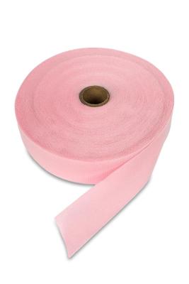 Lemovka velurová, počesaná, 100% polyester, šíře 5 cm - růžová
