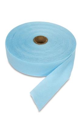 Lemovka velurová, počesaná, 100% polyester, šíře 5 cm - sv. modrá