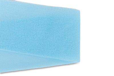 Lemovka velurová, počesaná, 100% polyester, šíře 5 cm - sv. modrá
