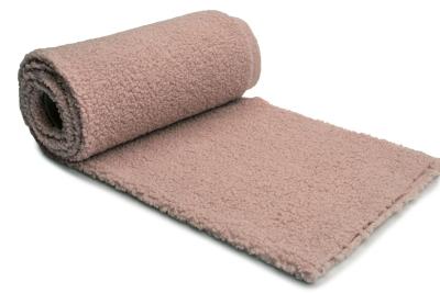 Metráž buklé, 100% polyester, šíře 165 cm, pudrová