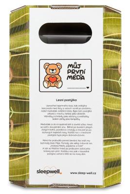 Můj první méďa - plyšový medvídek v originální kolébce, v lese