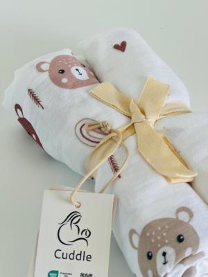 Mušelínové pleny v dárkové sadě, hnědé, 70x70 cm