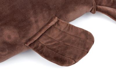 Plyšák - polštářek mikrospandex 35cm - MROŽ HNĚDÝ