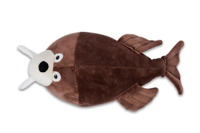 Plyšák - polštářek mikrospandex 45cm - MROŽ HNĚDÝ