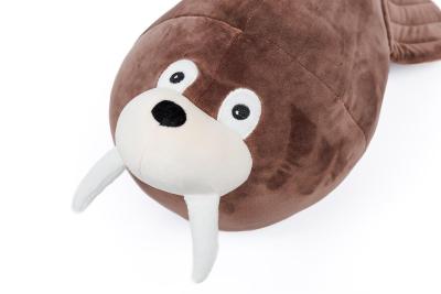 Plyšák - polštářek mikrospandex 45cm - MROŽ HNĚDÝ