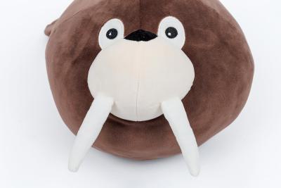 Plyšák - polštářek mikrospandex 45cm - MROŽ HNĚDÝ