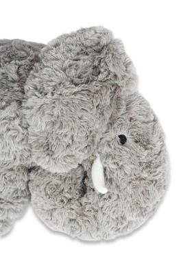 Plyšový polštářek slon, šedý, dlouhý vlas