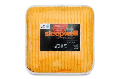 Velká sada sleepwell 2 x povlečení mikroflanel manžestr, 1x prostěradlo mikroflanel 180 cm, oranžová