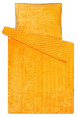 Velká sada sleepwell 2 x povlečení mikroflanel manžestr, 1x prostěradlo mikroflanel 180 cm, oranžová