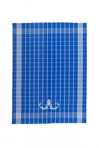 Náhled Utěrky Negativ s cibulákovým vzorem modré s bílou výšivkou 50x70 cm 3ks