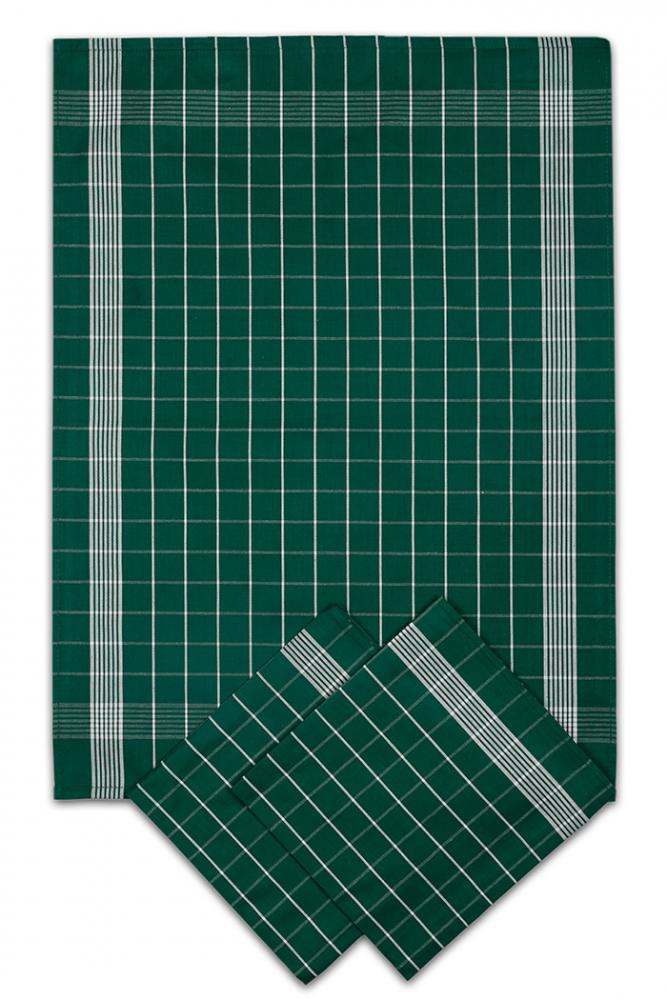 Utěrky bavlněné - Negativ vánoční zelená 50x70 cm 3ks