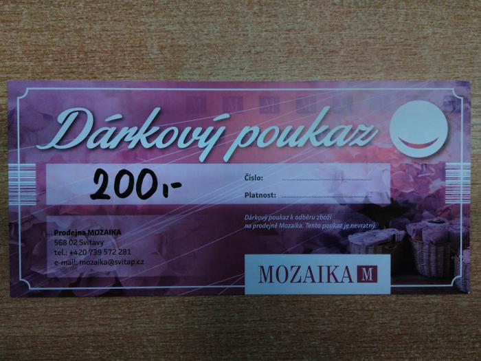 Dárkový poukaz 200,- Kč