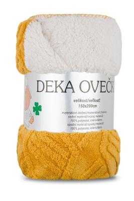 Deka OVEČKA® - LINKY 150x200 cm – OKROVÁ, poslední 2 kusy skladem