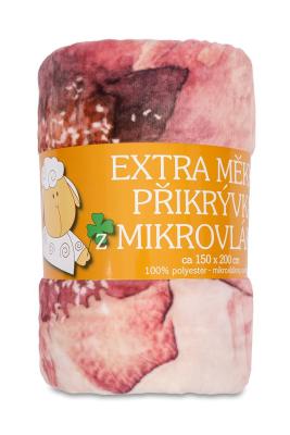 Deka OVEČKA® - Mikroflanel tisk 150x200 cm - ROSÁLIE, poslední kusy skladem