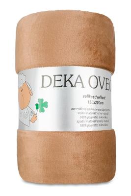 Deka OVEČKA® - hladká 150x200 cm - ČOKOLÁDOVÁ