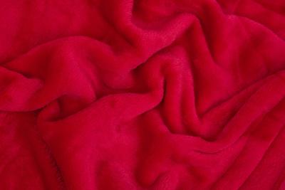 Deka mikroflanel sleep well® - 150x200cm, jednobarevná, červená