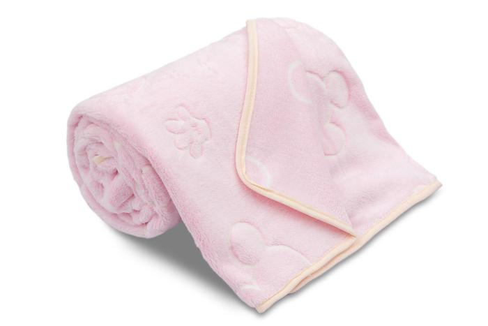 Dětská deka mikroplyš svítící ve tmě, 100x150cm - Mickey Mouse, růžová