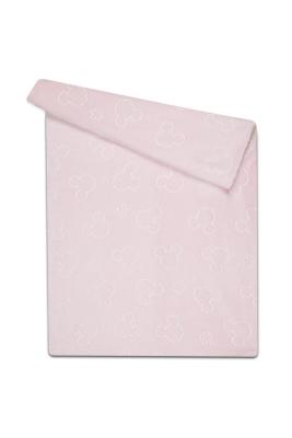 Dětské povlečení mikroplyš svítící ve tmě, 40x60 + 95x130 cm, Mickey Mouse - růžový