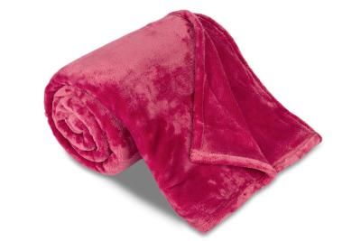 Náhled Extra teplá deka mikroflanel SLEEP WELL® 150x200cm, 480 g/m2 - jednobarevná, starorůžová