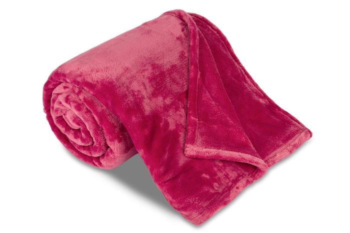 Extra teplá deka mikroflanel SLEEP WELL® 150x200cm, 480 g/m2 - jednobarevná, starorůžová