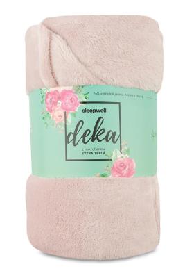 Extra teplá deka mikroflanel SLEEP WELL® 150x200cm, 480 g/m2 - jednobarevná, kikko šedá - poslední k