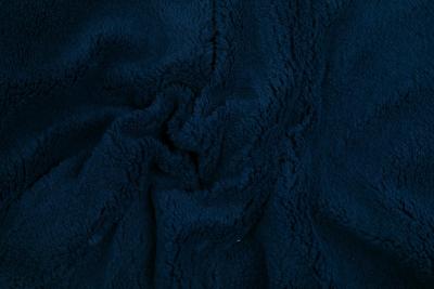 Náhled Metráž mikroplyš BERÁNEK, námořnická modrá, šíře 160 cm