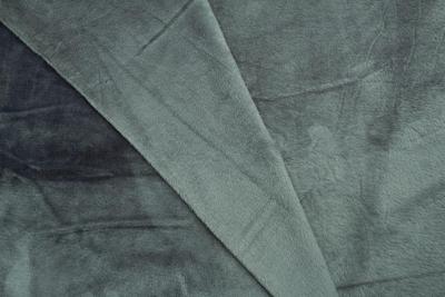 Metráž mikroplyš-mikroflanel UNI, antracitová, šíře 160 cm