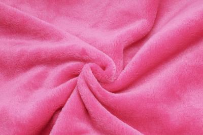 Metráž mikroplyš-mikroflanel UNI, růžová, šíře 160 cm