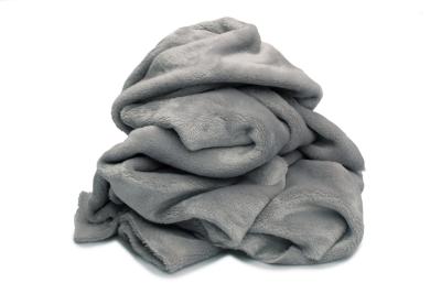 Metráž mikroplyš-mikroflanel UNI, světle šedá, šíře 160 cm