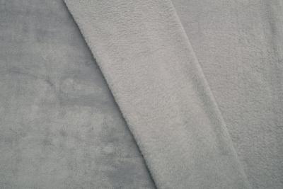 Metráž mikroplyš-mikroflanel UNI, světle šedá, šíře 160 cm