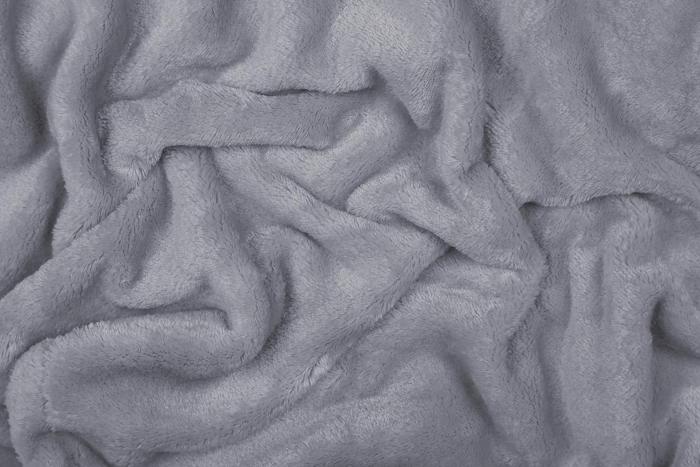 Metráž mikroplyš-mikroflanel UNI, světle šedá, šíře 160 cm