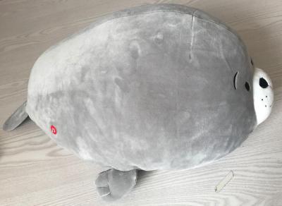 Mluvící plyšák - polštářek mikrospandex 35cm - TULEŇ ŠEDÝ