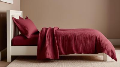 Náhled Mušelínové povlečení jednobarevné, bordó