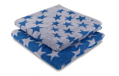 Náhled Osuška STARS 100% bavlna SLEEP WELL® - 70x140cm - ŠEDOMODRÁ