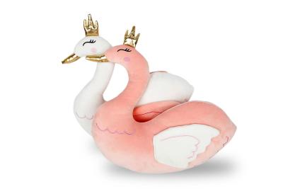POLŠTÁŘEK MIKROSPANDEX LABUŤ, 43 cm - bílá