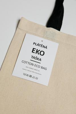 Plátěná EKO taška - 100% bavlna režná