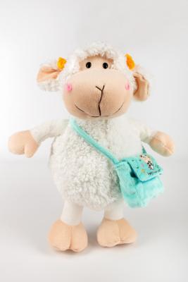 Náhled Plyšák ovečka s taškou, 30 cm, mentolová