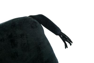Plyšák-polštářek oslík z mikrospandexu, 30 cm, tmavě šedý