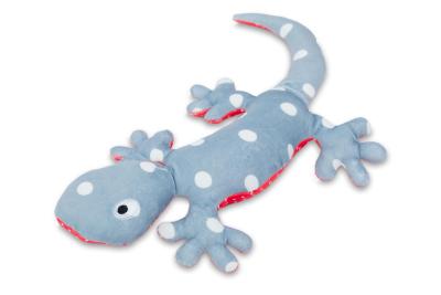Plyšák-polštářek ještěrka z mikrospandexu, 30cm, šedočervená