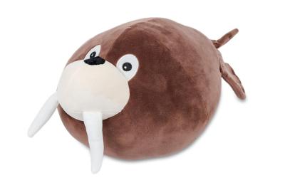 Náhled Plyšák - polštářek mikrospandex 35cm - MROŽ HNĚDÝ