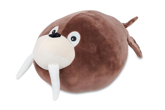 Plyšák - polštářek mikrospandex 45cm - MROŽ HNĚDÝ