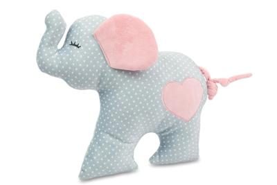 Náhled Plyšák-polštářek slon z mikrospandexu, 30cm, růžový