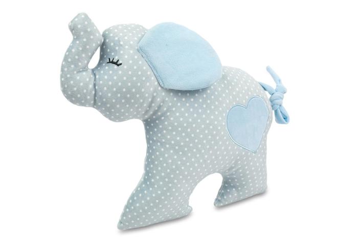 Plyšák-polštářek slon z mikrospandexu, 30cm, modrý