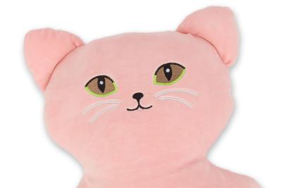 Polštářek/plyšák kočka mikrospandex, 30 cm, růžová