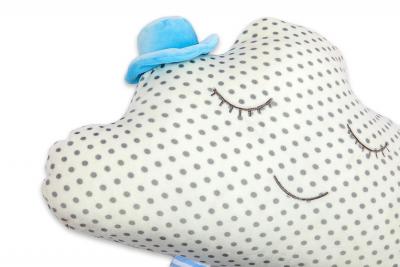 Polštářek z mikrospandexu OBLÁČEK - s modrým kloboučkem