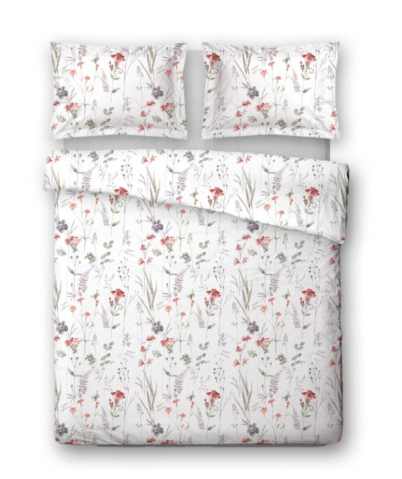 Povlečení bavlněný satén sleepwell LOUKA - 70x90 cm + 140x200 cm, kolekce 2025