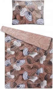 Náhled Povlečení mikroflanel MUŠLE KÁVA - 70x90 cm + 140x200 cm