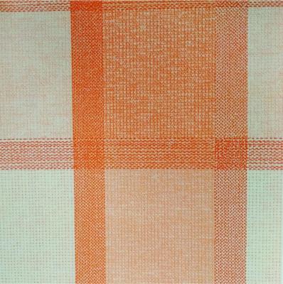UBRUSOVINA PVC s textilním podkladem/PVC ubrus - vzor plátno oranžové