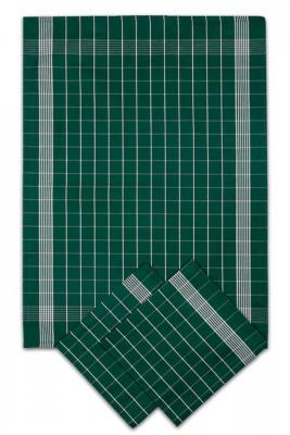 Náhled Utěrky bavlněné - Negativ vánoční zelená 50x70 cm 3ks